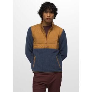 prAna IncrediWool 1/2 Zip Sweater Men's XL Stormy Night Heather Standard Fit